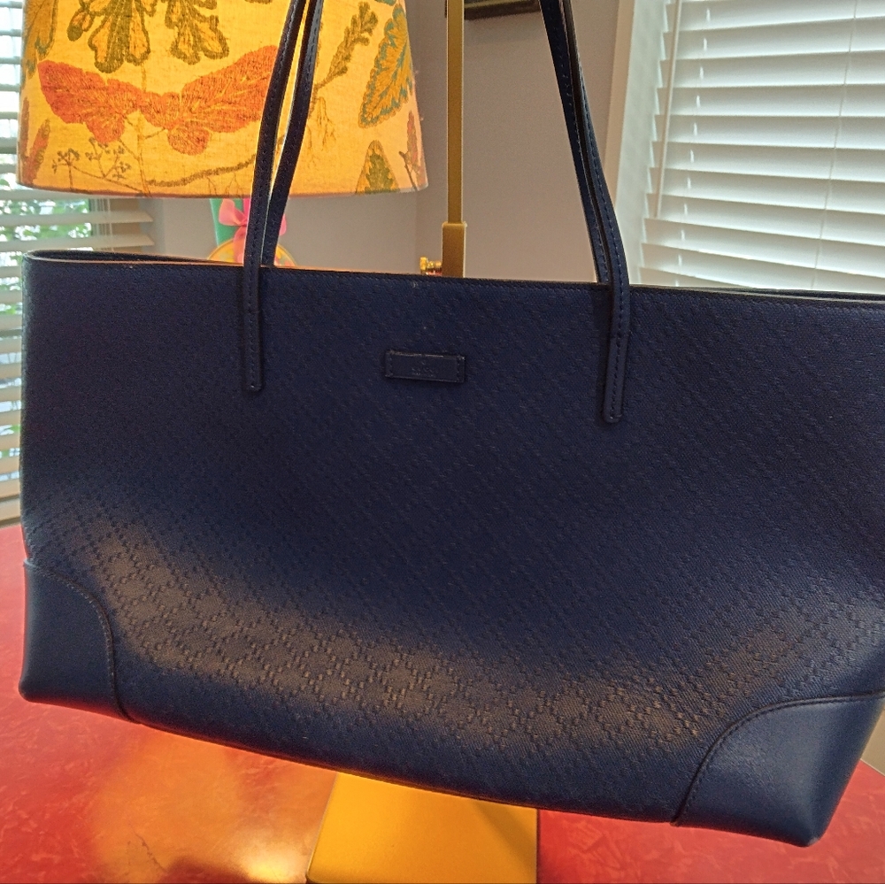 Authentic Gucci Blue Tote Bag